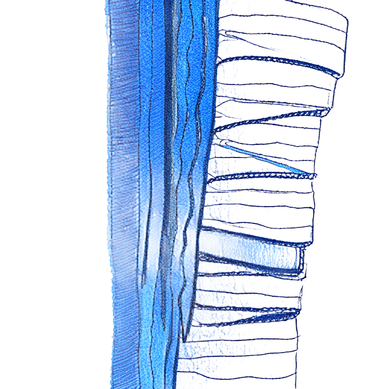 triple-stitching----illustrate-a-fabric-segment-wi